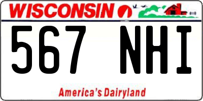 WI license plate 567NHI