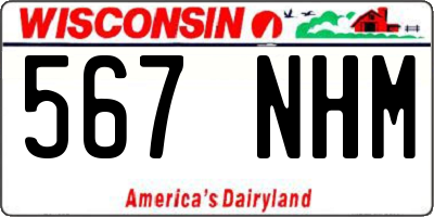 WI license plate 567NHM