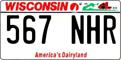 WI license plate 567NHR