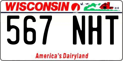 WI license plate 567NHT
