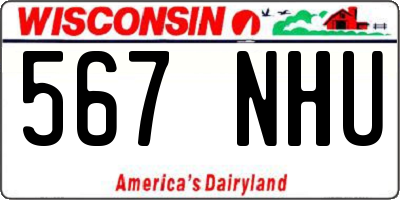 WI license plate 567NHU