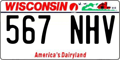 WI license plate 567NHV