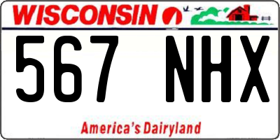 WI license plate 567NHX