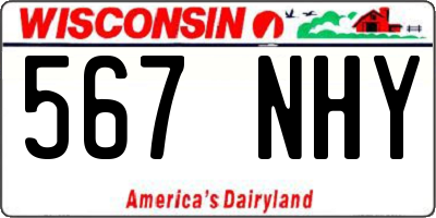 WI license plate 567NHY
