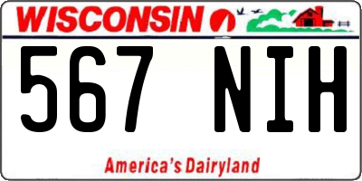 WI license plate 567NIH