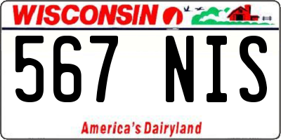 WI license plate 567NIS
