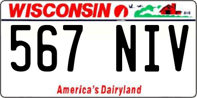 WI license plate 567NIV