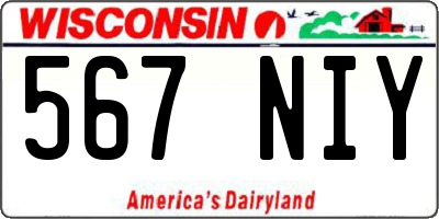 WI license plate 567NIY