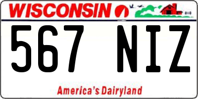 WI license plate 567NIZ