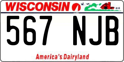 WI license plate 567NJB
