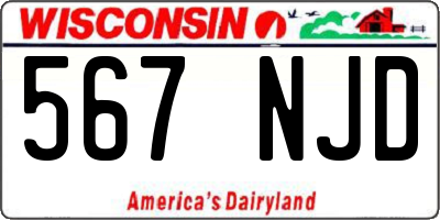WI license plate 567NJD