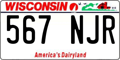 WI license plate 567NJR