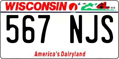 WI license plate 567NJS