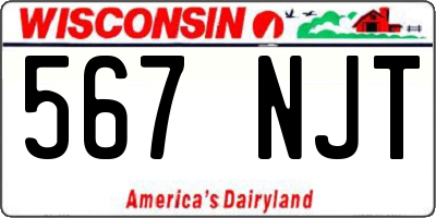 WI license plate 567NJT