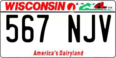 WI license plate 567NJV