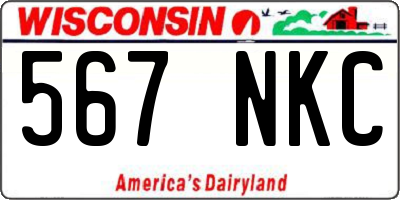 WI license plate 567NKC