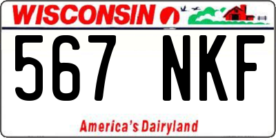 WI license plate 567NKF