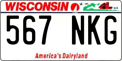WI license plate 567NKG
