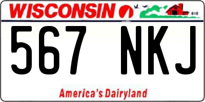 WI license plate 567NKJ