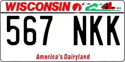 WI license plate 567NKK