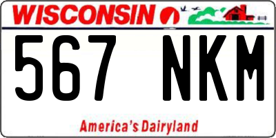 WI license plate 567NKM