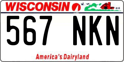 WI license plate 567NKN