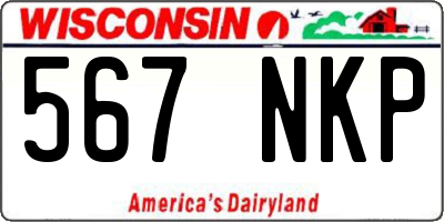 WI license plate 567NKP