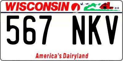 WI license plate 567NKV