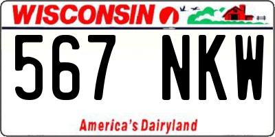 WI license plate 567NKW