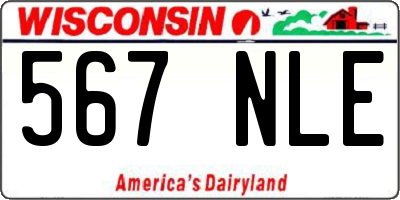 WI license plate 567NLE