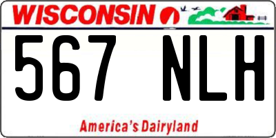 WI license plate 567NLH