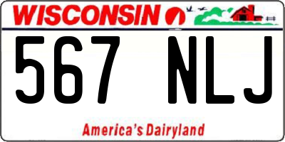 WI license plate 567NLJ