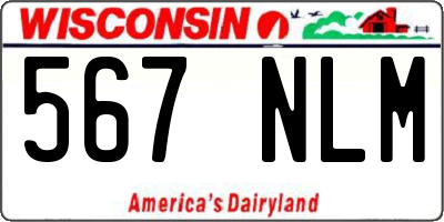 WI license plate 567NLM