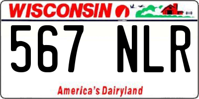 WI license plate 567NLR
