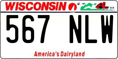 WI license plate 567NLW