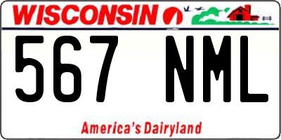 WI license plate 567NML