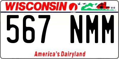 WI license plate 567NMM