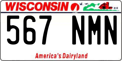 WI license plate 567NMN