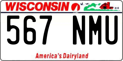 WI license plate 567NMU
