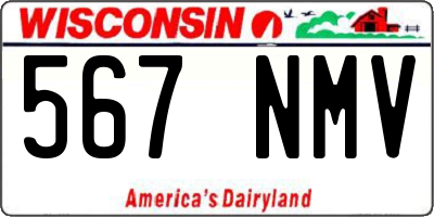 WI license plate 567NMV