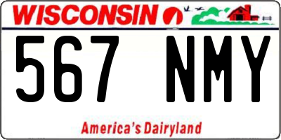WI license plate 567NMY