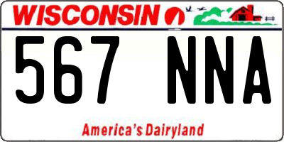 WI license plate 567NNA