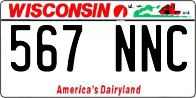 WI license plate 567NNC