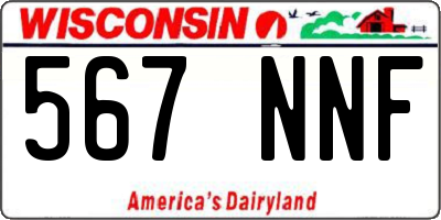 WI license plate 567NNF