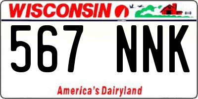 WI license plate 567NNK
