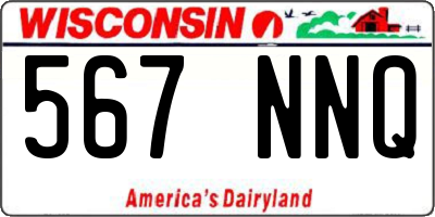 WI license plate 567NNQ