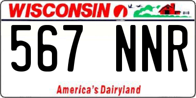 WI license plate 567NNR
