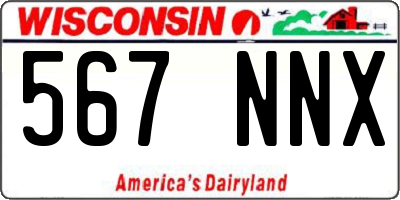 WI license plate 567NNX