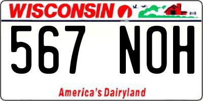 WI license plate 567NOH
