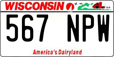 WI license plate 567NPW